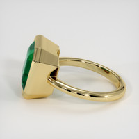 6.60 Ct. Emerald Ring, 18K Yellow Gold 4