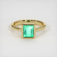 1.32 Ct. Emerald Ring, 18K Yellow Gold 1