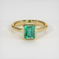 1.83 Ct. Emerald Ring, 18K Yellow Gold 1