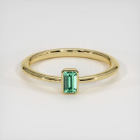 0.26 Ct. Emerald Ring, 18K Yellow Gold 1
