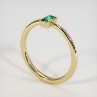 0.26 Ct. Emerald Ring, 18K Yellow Gold 2
