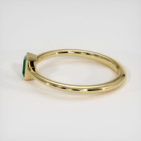 0.26 Ct. Emerald Ring, 18K Yellow Gold 4