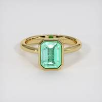 2.71 Ct. Emerald Ring, 18K Yellow Gold 1