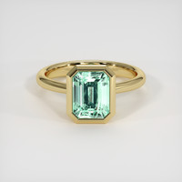 2.56 Ct. Emerald Ring, 18K Yellow Gold 1