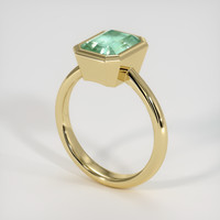 2.56 Ct. Emerald Ring, 18K Yellow Gold 2