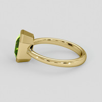 2.71 Ct. Green (Lime Green) Peridot Ring, 18K Yellow Gold 4