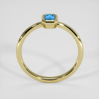 0.40 Ct. Greenish Blue Sapphire Ring, 18K Yellow Gold 3