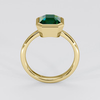3.05 Ct. Bluish Green Sapphire Ring, 18K Yellow Gold 3