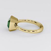 3.05 Ct. Bluish Green Sapphire Ring, 18K Yellow Gold 4