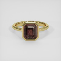 3.06 Ct. Brown Sapphire Ring, 18K Yellow Gold 1