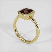 3.06 Ct. Brown Sapphire Ring, 18K Yellow Gold 2
