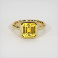 3.02 Ct. Yellow Sapphire Ring, 18K Yellow Gold 1