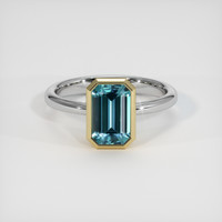 2.11 Ct. Gemstone Ring, 14K Yellow & White 1