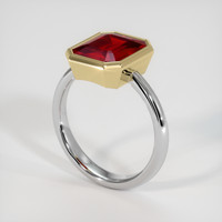 3.41 Ct. Ruby Ring, 14K Yellow & White 2