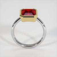3.41 Ct. Ruby Ring, 14K Yellow & White 3