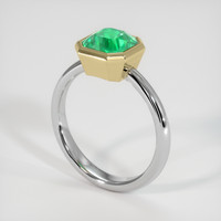 1.67 Ct. Emerald Ring, 18K Yellow & White 2