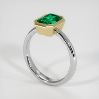 3.32 Ct. Emerald Ring, 18K Yellow & White 2