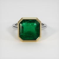 6.60 Ct. Emerald Ring, 18K Yellow & White 1