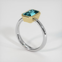 2.11 Ct. Gemstone Ring, 18K Yellow & White 2