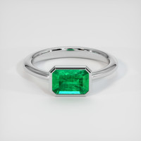 1.19 Ct. Emerald Ring, Platinum 950 1