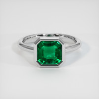 1.48 Ct. Emerald Ring, Platinum 950 1