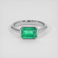 1.51 Ct. Emerald Ring, Platinum 950 1