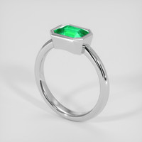 1.42 Ct. Emerald Ring, Platinum 950 2