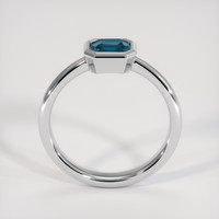0.83 Ct. Greenish Blue Sapphire Ring, Platinum 950 3