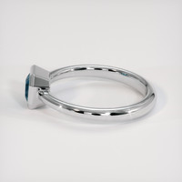 0.83 Ct. Greenish Blue Sapphire Ring, Platinum 950 4