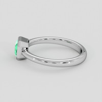 0.55 Ct. Emerald Ring, Silver 4