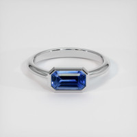1.70 Ct. Blue Sapphire Ring, 10K White Gold 1