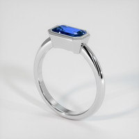 1.70 Ct. Blue Sapphire Ring, 10K White Gold 2