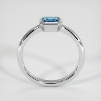 0.49 Ct. Bluish Green Sapphire Ring, 14K White Gold 3