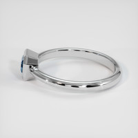 0.49 Ct. Bluish Green Sapphire Ring, 14K White Gold 4