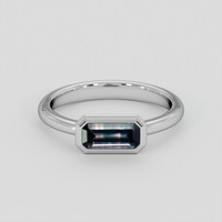 0.89 Ct. Bi Color Sapphire Ring, 14K White Gold 1