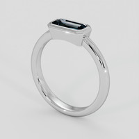 0.89 Ct. Bi Color Sapphire Ring, 14K White Gold 2