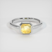 1.87 Ct. Yellow Sapphire Ring, 14K White Gold 1