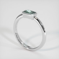 1.75 Ct. Sapphire Ring, 18K White Gold 2