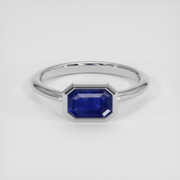 1.31 Ct. Blue Sapphire Ring, 18K White Gold 1