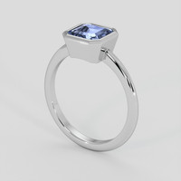 2.11 Ct. Blue Sapphire Ring, 18K White Gold 2