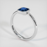 1.29 Ct. Blue Sapphire Ring, 18K White Gold 2