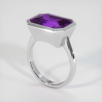 20.15 Ct. Purple Sapphire Ring, 18K White Gold 2
