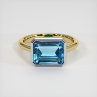 4.21 Ct. Gemstone Ring, 14K White & Yellow 1