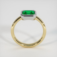 1.12 Ct. Emerald Ring, 18K White & Yellow 3