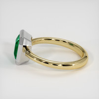 1.48 Ct. Emerald Ring, 18K White & Yellow 4