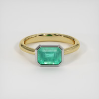 1.89 Ct. Emerald Ring, 18K White & Yellow 1