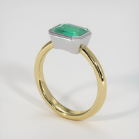 1.89 Ct. Emerald Ring, 18K White & Yellow 2