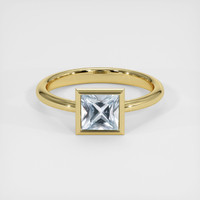1.23 Ct. Greyish Blue Sapphire Ring, 10K Yellow Gold 1