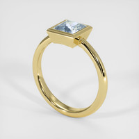 1.23 Ct. Greyish Blue Sapphire Ring, 10K Yellow Gold 2