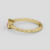 0.67 Ct. Ruby Ring, 10K Yellow Gold 4